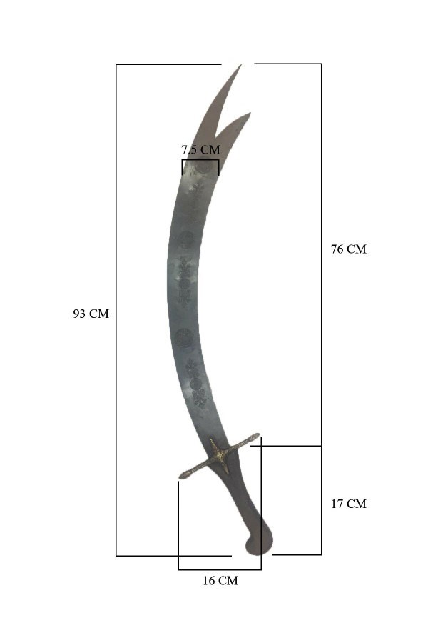Sedef Işlemeli El Yapımı Dekoratif Zülfikar Kılıcı