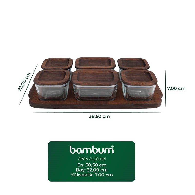 Bambum Nero - Enzo - 13 Parça Cam Kahvaltı Seti - Görsel 2