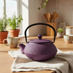 Taşev Linden Sümbül Döküm Demlik 750 ml Mor