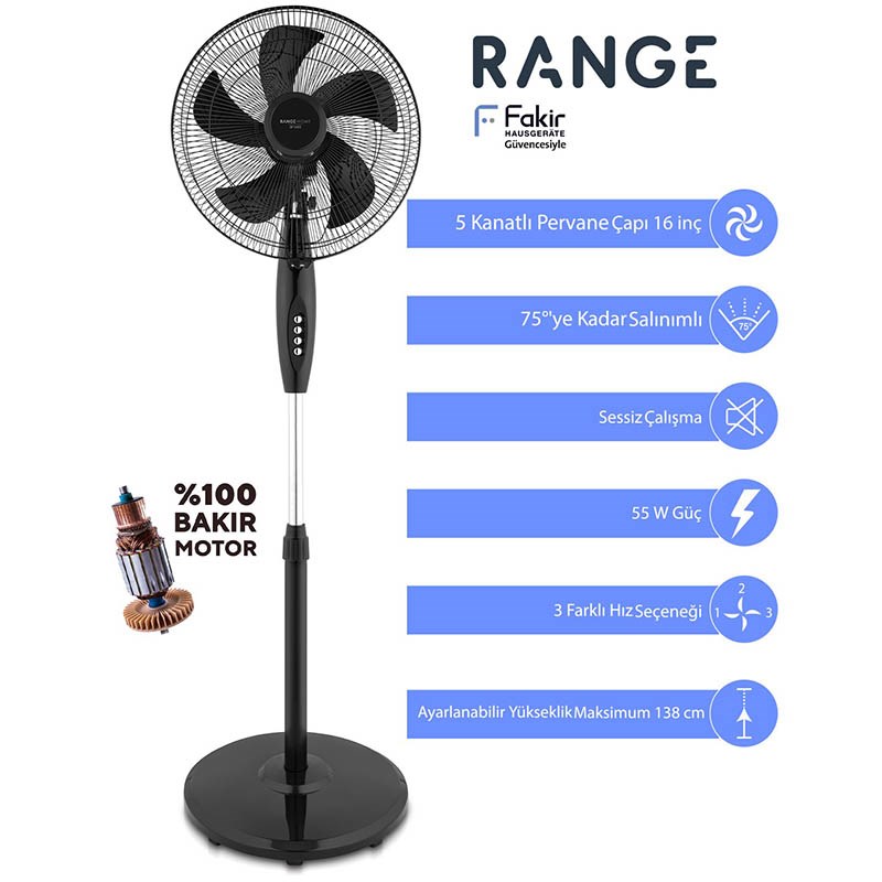 Range SF 1655 Cooling Ayaklı Vantilatör - Görsel 3