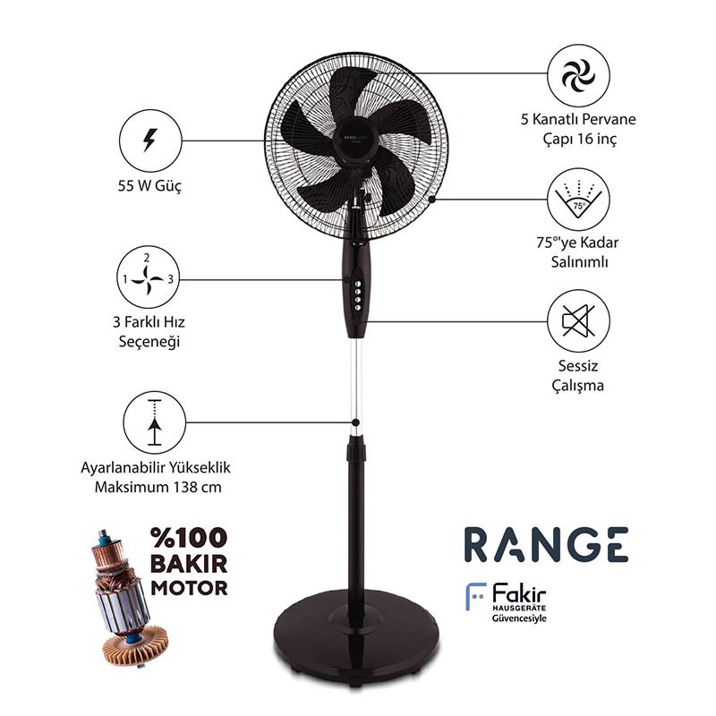 Range SF 1655 Cooling Ayaklı Vantilatör - Görsel 2