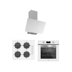 Silverline BO6502W02 - CS5700E6W01 - 3481 Beyaz Cam Ankastre Set