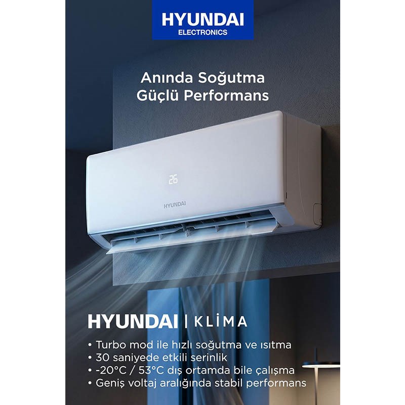 Hyundai HYN-24000WF 24000 BTU Duvar Tipi Split Klima - Görsel 11